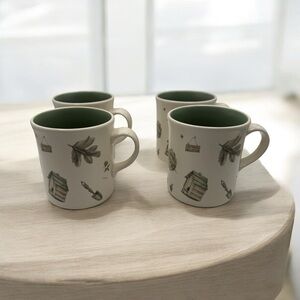 PFLATZGRAFF NATUREWOOD MUG SET – GREEN INTERIOR – GARDENING THEME